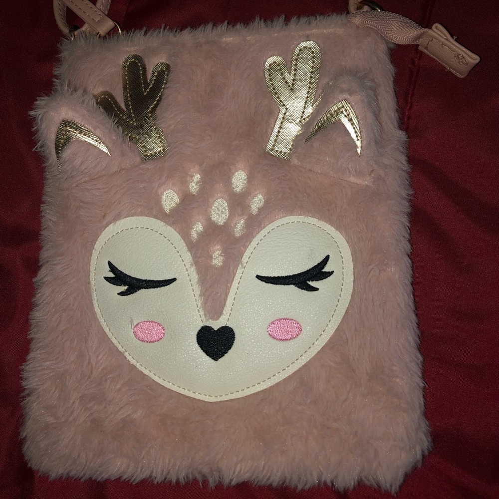Pink deer purse